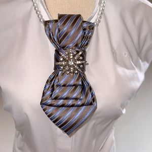Vintage Revival: Exquisite Repurposed Men’s Ties with Versatile Styling Options